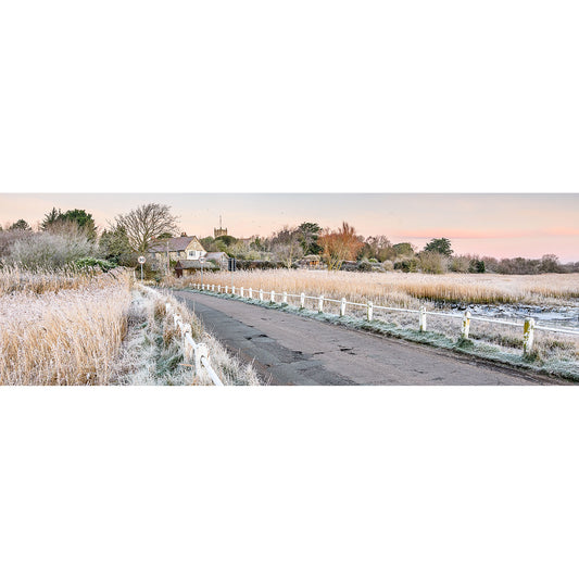 Early morning frost on a countryside road leading towards The Causeway, Afton by Available Light Photography.