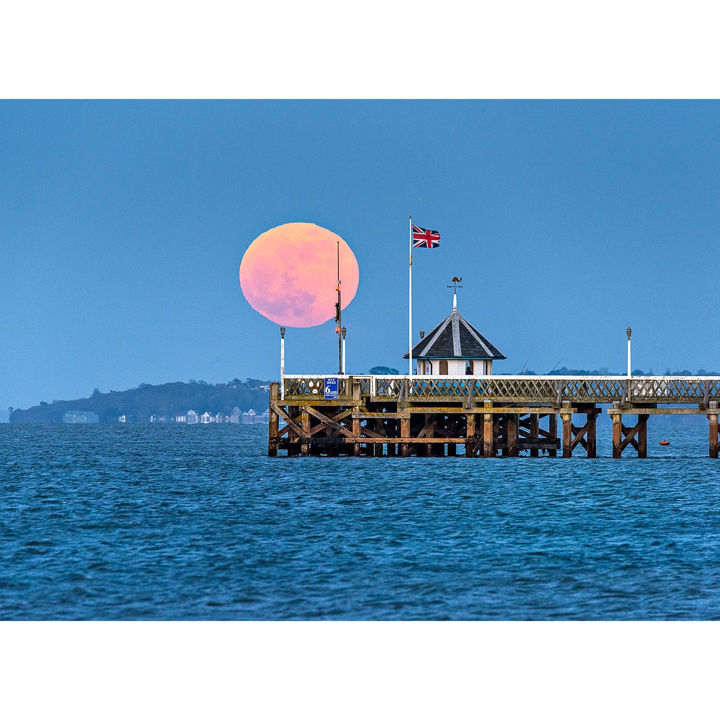 Supermoon over Yarmouth Pier - Available Light Photography