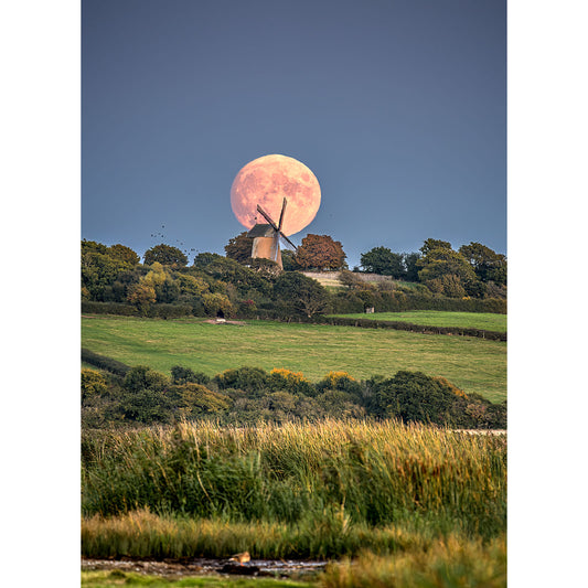 Moonrise over Bembridge Windmill - Available Light Photography